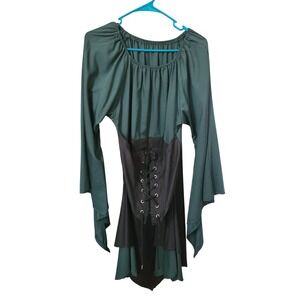 Medieval Fairy Costume Set Women's Renaissance Dress Elf Girl Cosplay Renfair L